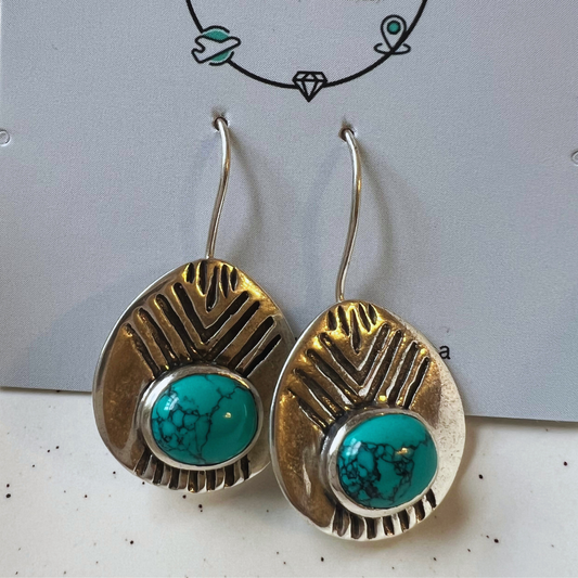 Ocean Blue Turquoise Earrings