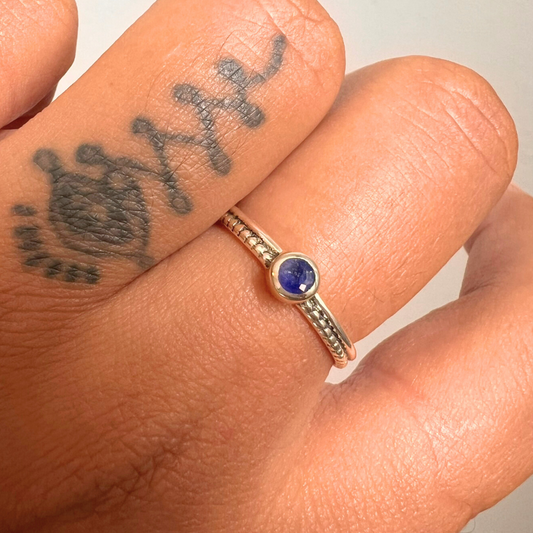 Royal Dainty Blue Sapphire Ring