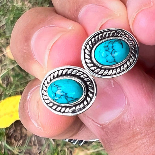 Cosmic Stardust Turquoise Earrings