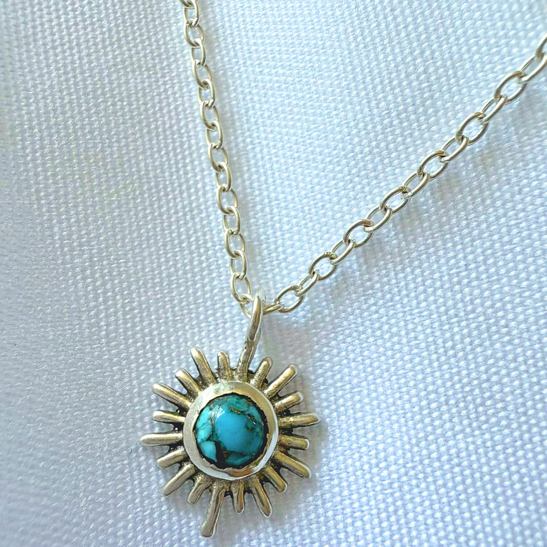 Sunlit Copper Turquoise Necklace