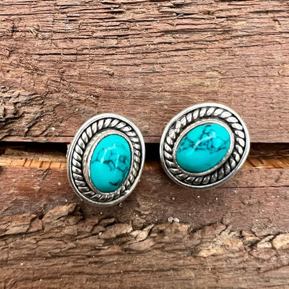 Cosmic Stardust Turquoise Earrings