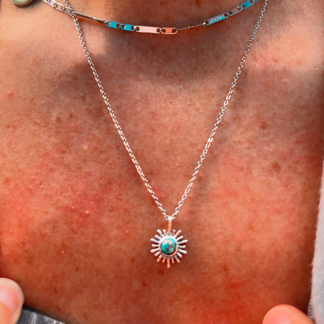 Sunlit Copper Turquoise Necklace