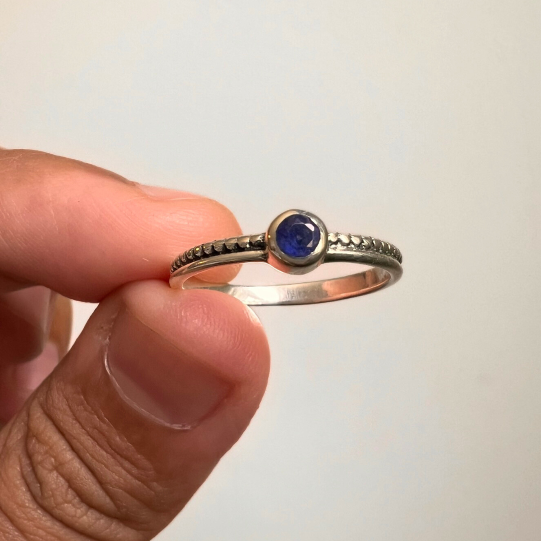 Royal Dainty Blue Sapphire Ring