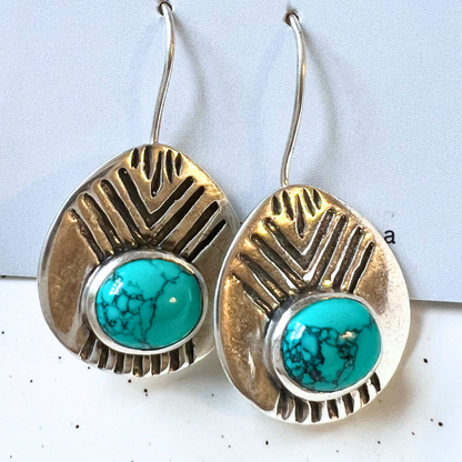 Ocean Blue Turquoise Earrings