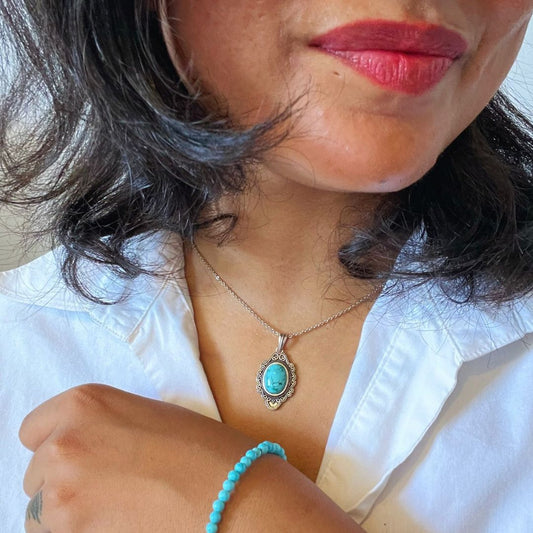 Wise Mercurial Turquoise Necklace