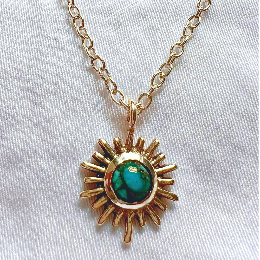 Sunlit Copper Turquoise Necklace