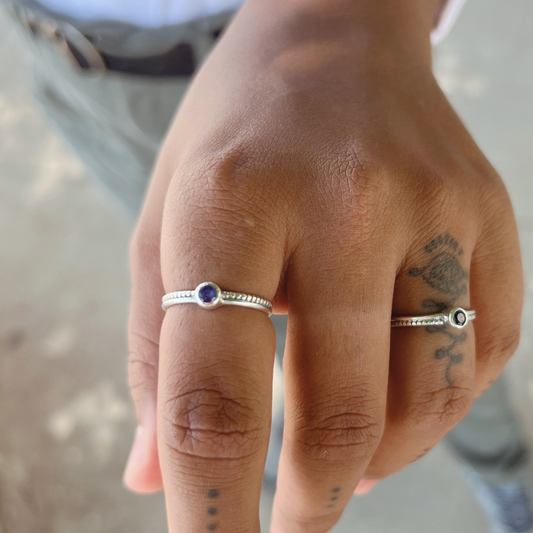 Royal Dainty Blue Sapphire Ring