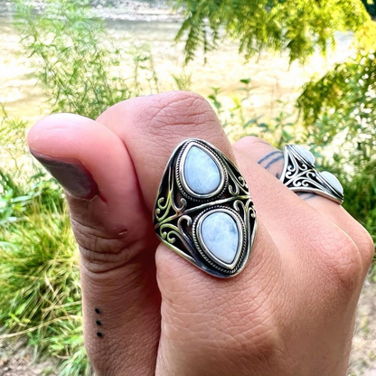 Moonstone Aurora Ring