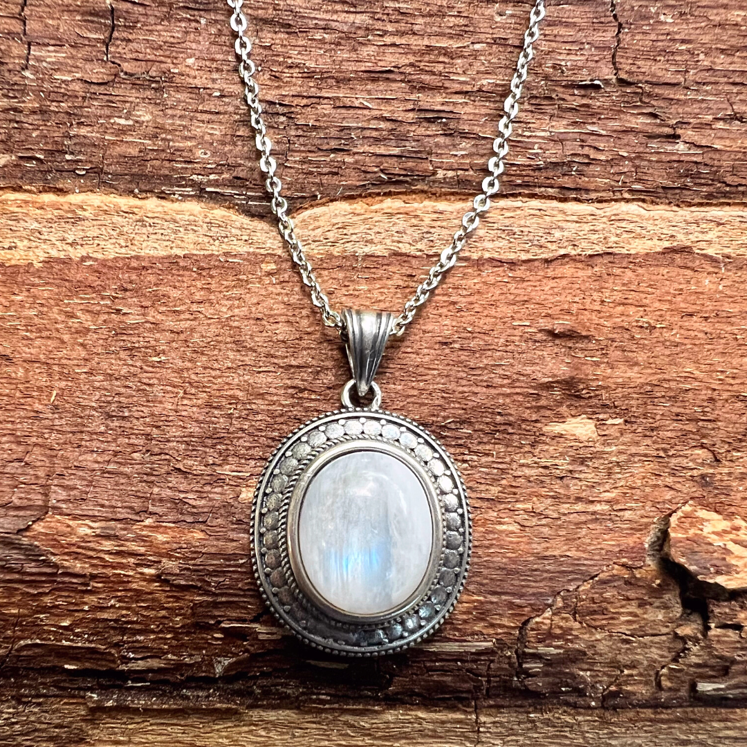 Natural Moonstone Serenity Necklace